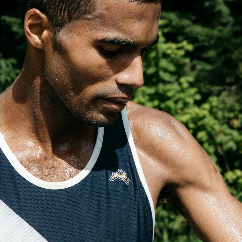 Tracksmith Navy Van Cortlandt Training/Running Tank.  Size L.  NWOT.